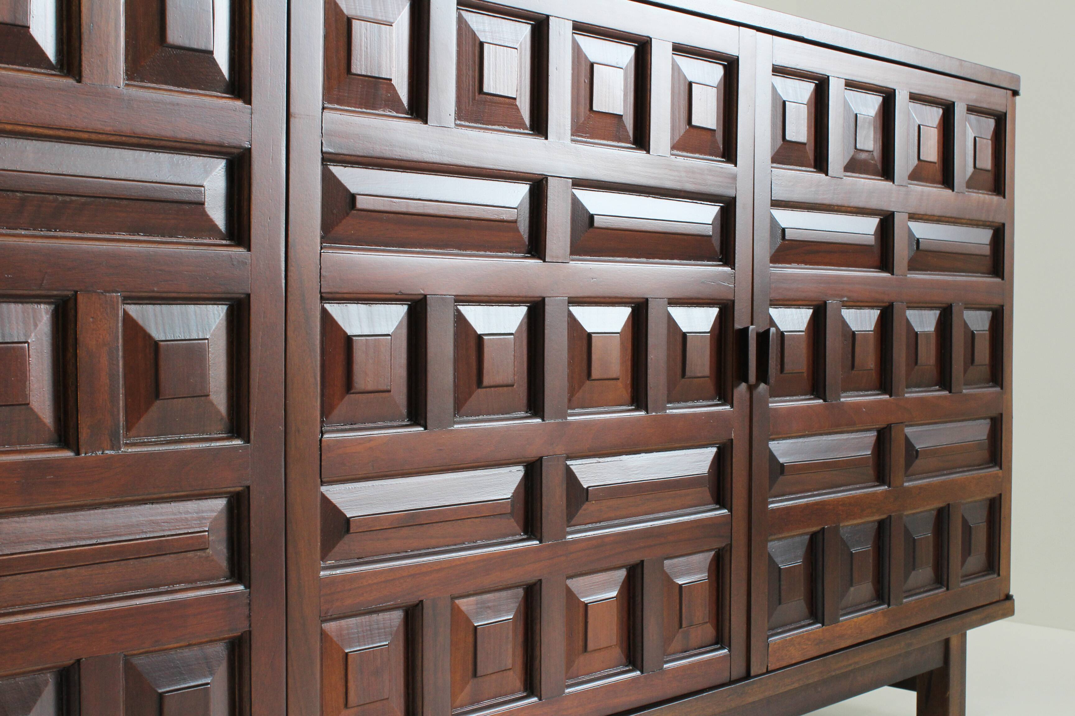 Spanish Brutalist Sideboard Credenza