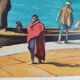 Orientalizing oil painting on panel 29.5 x 22 cm
