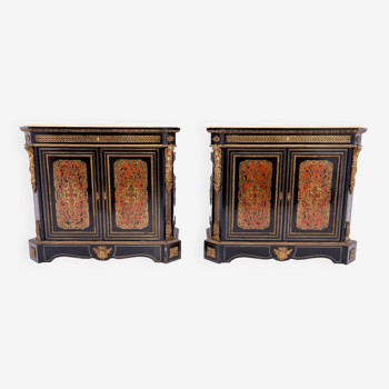 A unique set of Boulle chests of drawers, France, circa 1860.