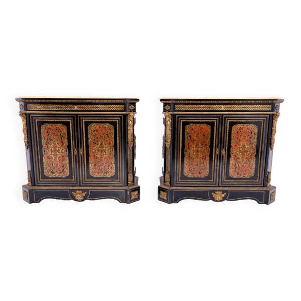 Un ensemble unique de commodes Boulle, France, vers 1860.