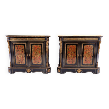 A unique set of Boulle chests of drawers, France, circa 1860.