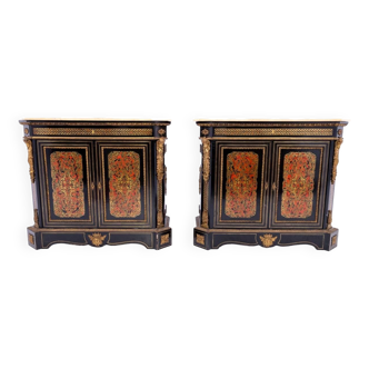A unique set of Boulle chests of drawers, France, circa 1860.