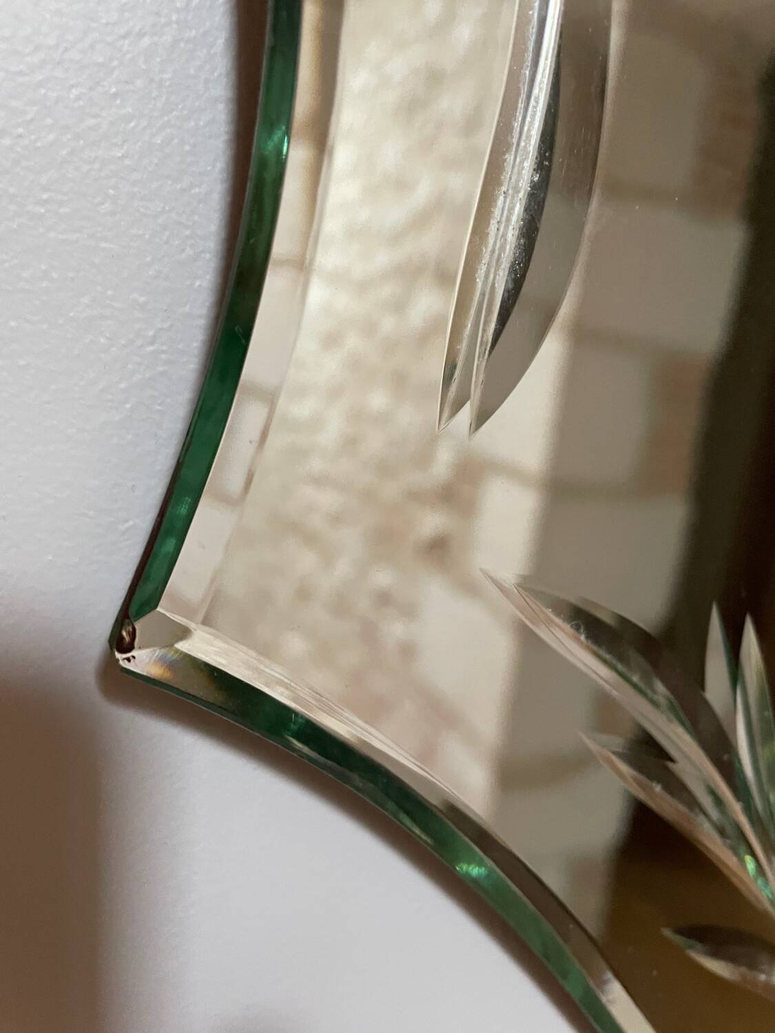 1950s beveled mirror