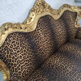 Baroque leopard canapé
