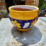 Pair of glazed terracotta planters