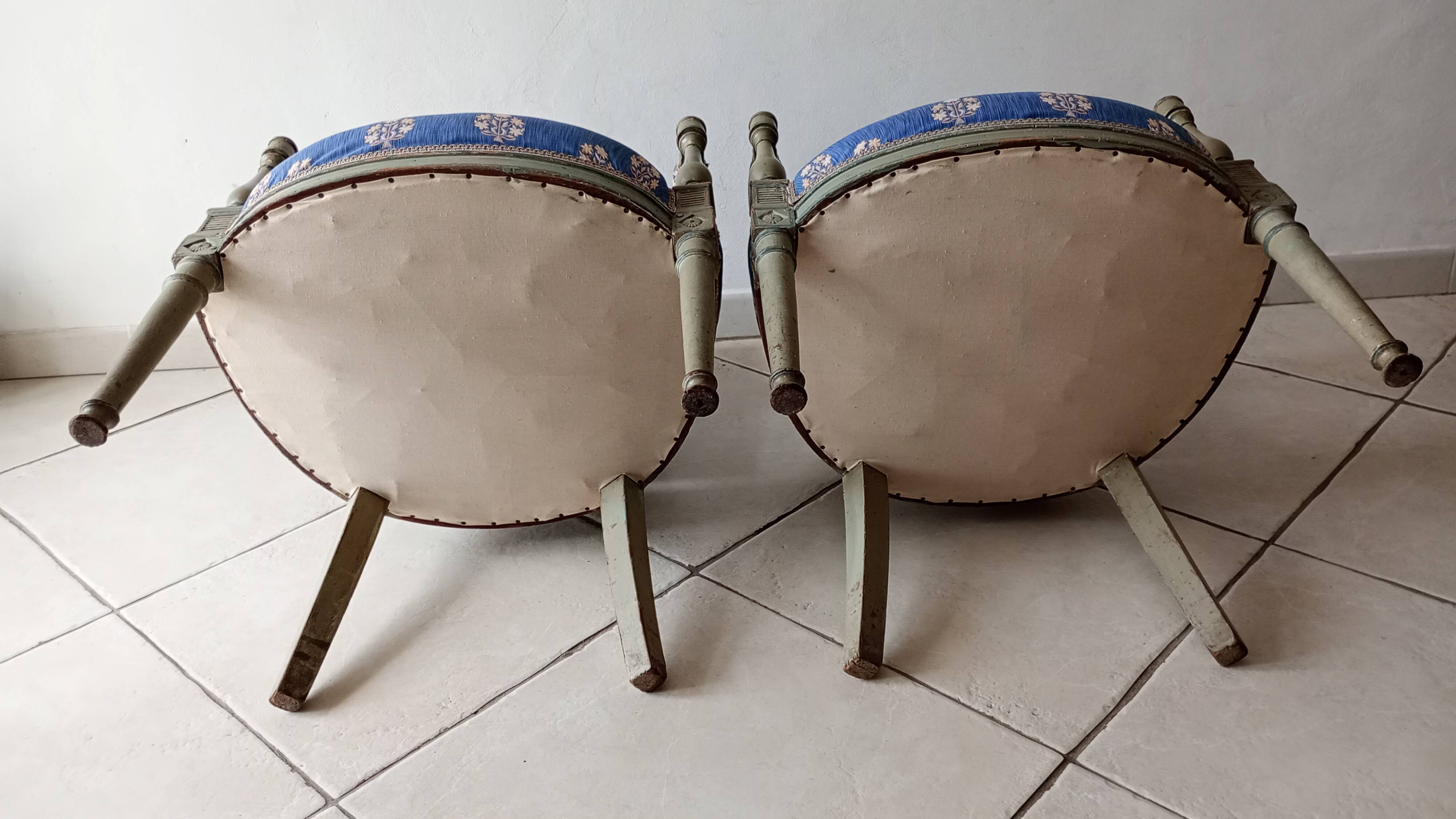 pair of Directoire armchairs