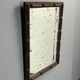 Antique tramp art folk art distressed mirror, Belgium ca 1900s