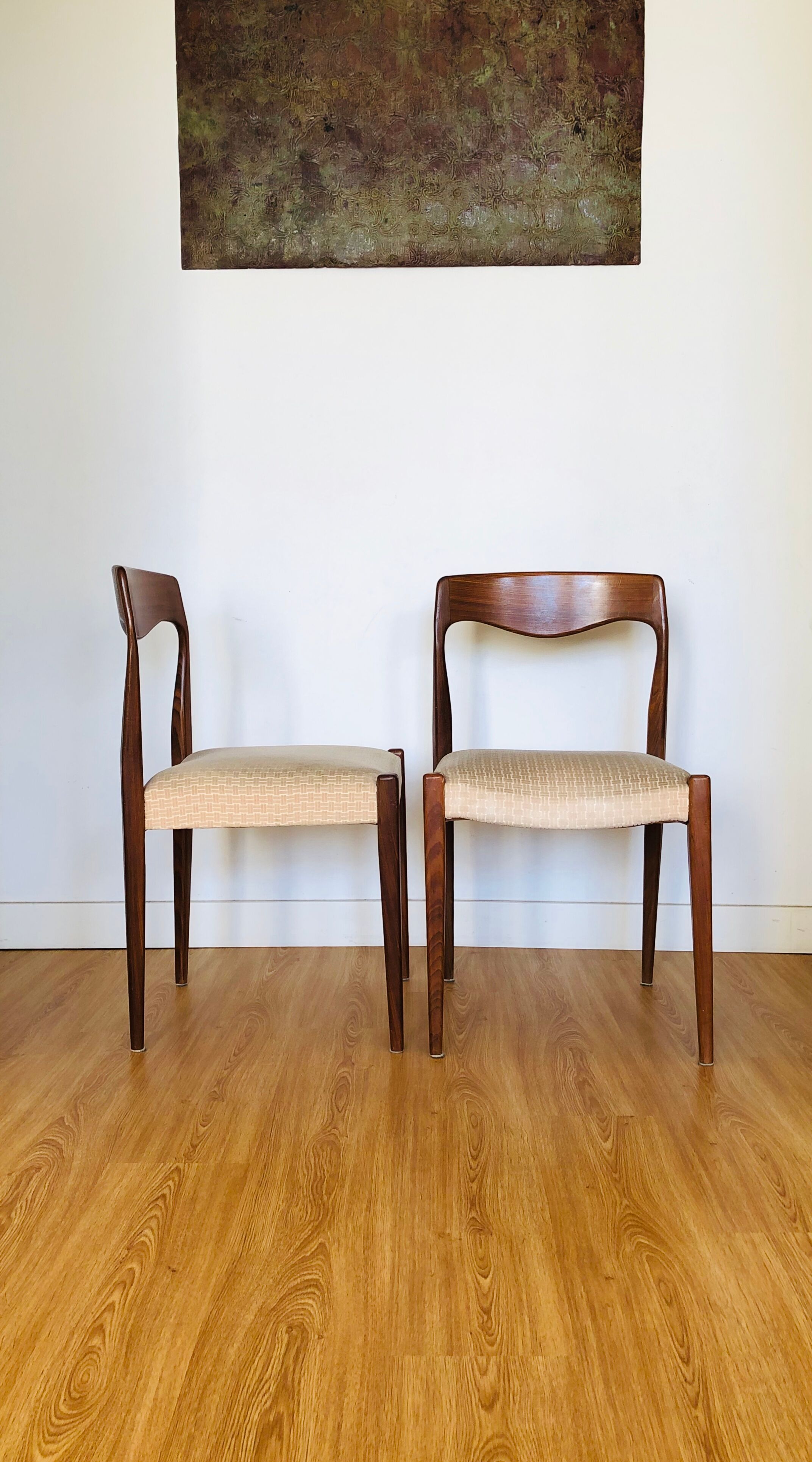 Pair of teak chairs
