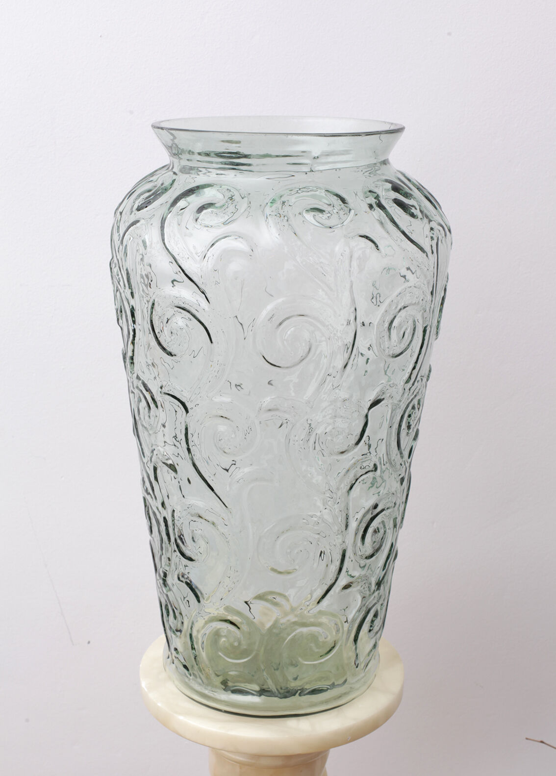 Vase carved glass 51 cm