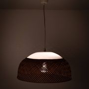 Lampe suspendue en osier du Japon des années 1970