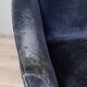 Paire de fauteuils design des années 50 en velours bleu design italien