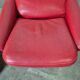 Desede DS50 with ottoman in red leather, Switzerland 1980s