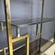 Vintage Italian brass and chrome wall unit, 1970s