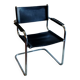 Bauhaus chair in chrome metal and leather - mid 20th century.