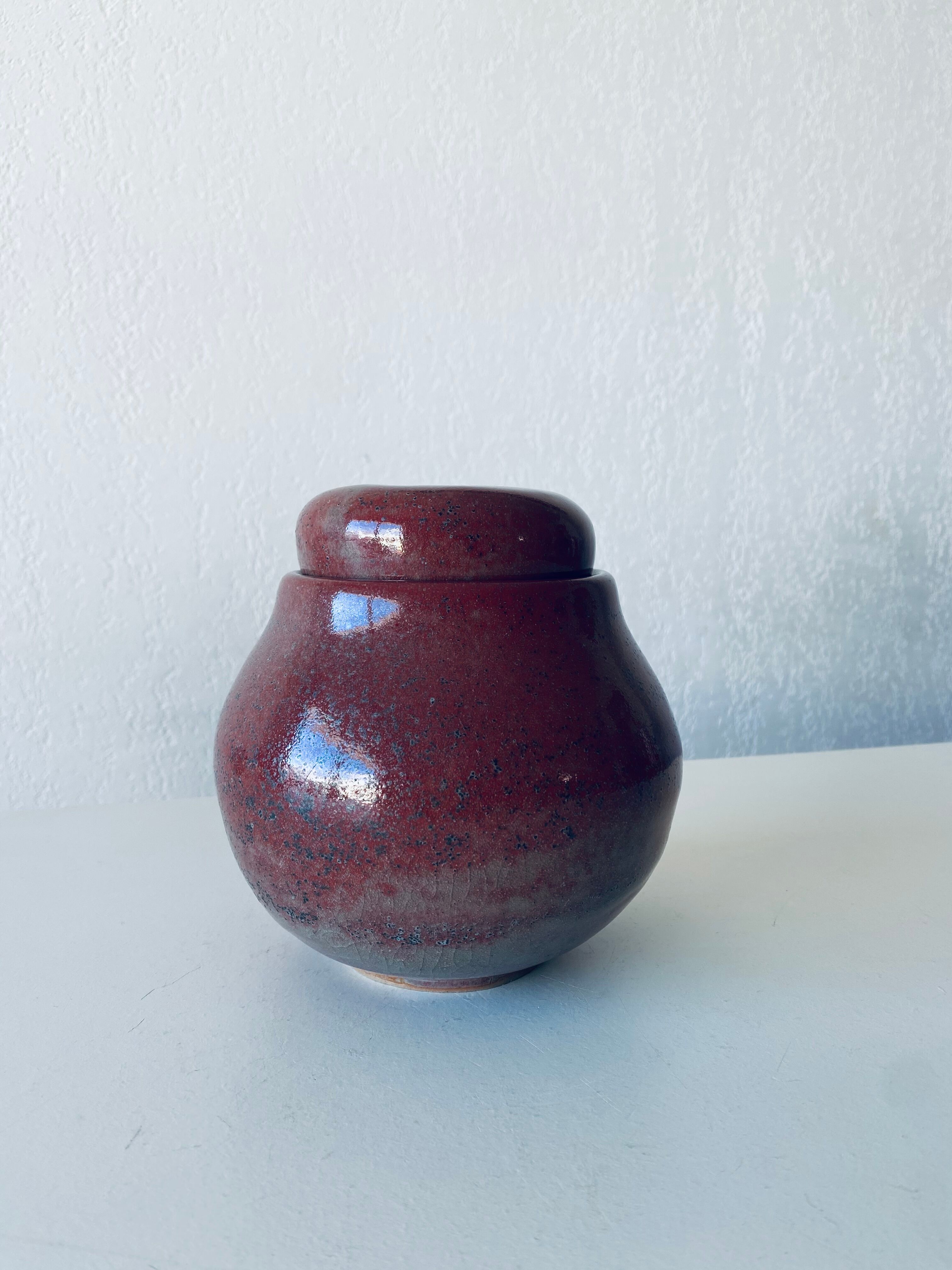 Ceramic candy box signed