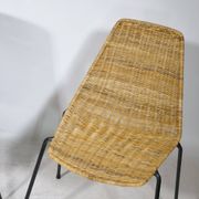 Set of 3 Basket Chairs by Franco Legler, Wicker and Metal, 1960s
