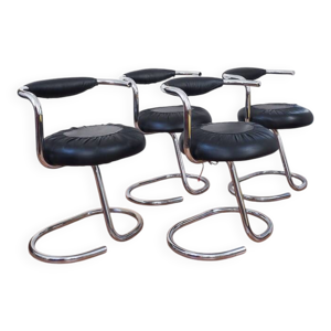 4 chaises vintage Cobra - acier