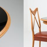 Italian design oak dining table - 1970s