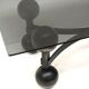 Grande table basse vintage brutaliste Space Age avec plateau en verre fabriquée dans les années 70