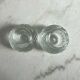 2 glass candle holders