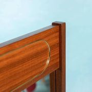 Miroir design vintage scandinave, miroir MidMod en teck