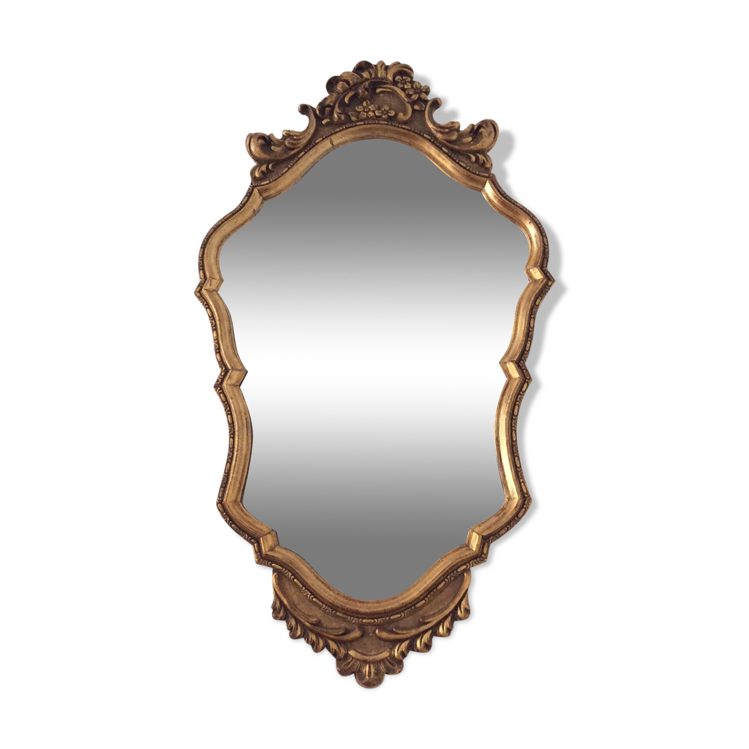 Old 70x40cm gilded wooden mirror