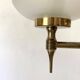 Pair of glass and brass wall lights