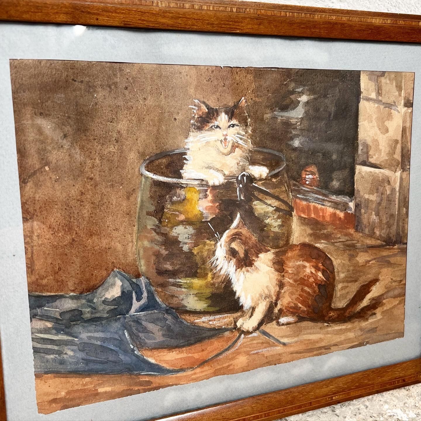 Watercolor to the two cats