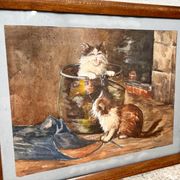 Watercolor to the two cats