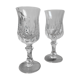 Duo of crystal glasses