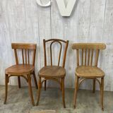 set of 3 mismatched bistro chairs
