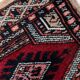 Handmade vintage Uzbek Bukhara mat rug 30cm x 30cm, 1960s