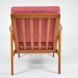 Original scandinavian armchair Stefan, restored, 1960s icon, pink