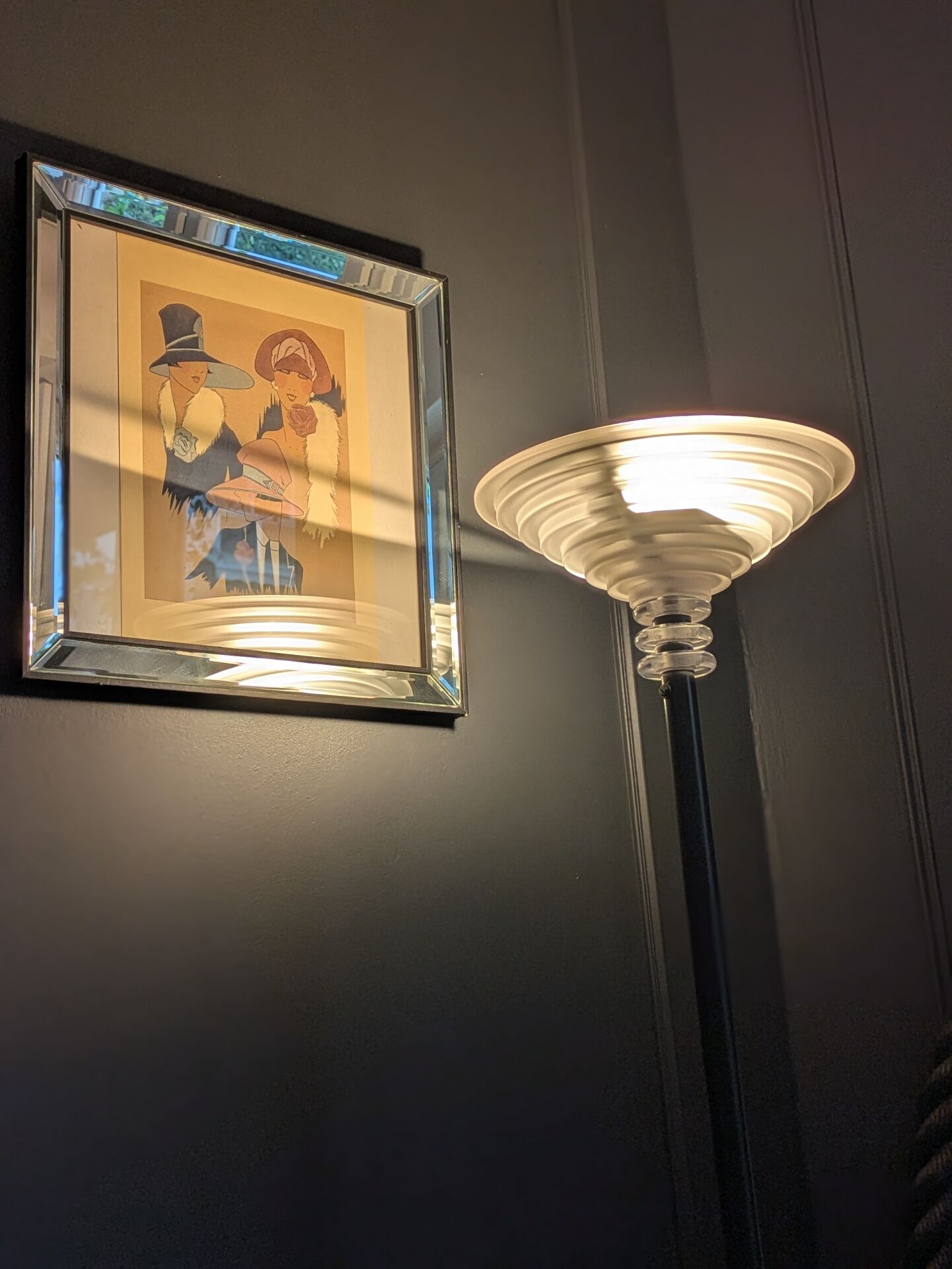 Vintage floor lamp Art Deco style