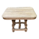 Henri II dining table stripped in solid oak from the 19th century.