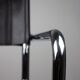 Paire de chaises Matteo Grassi MG5 cuir noir et chrome