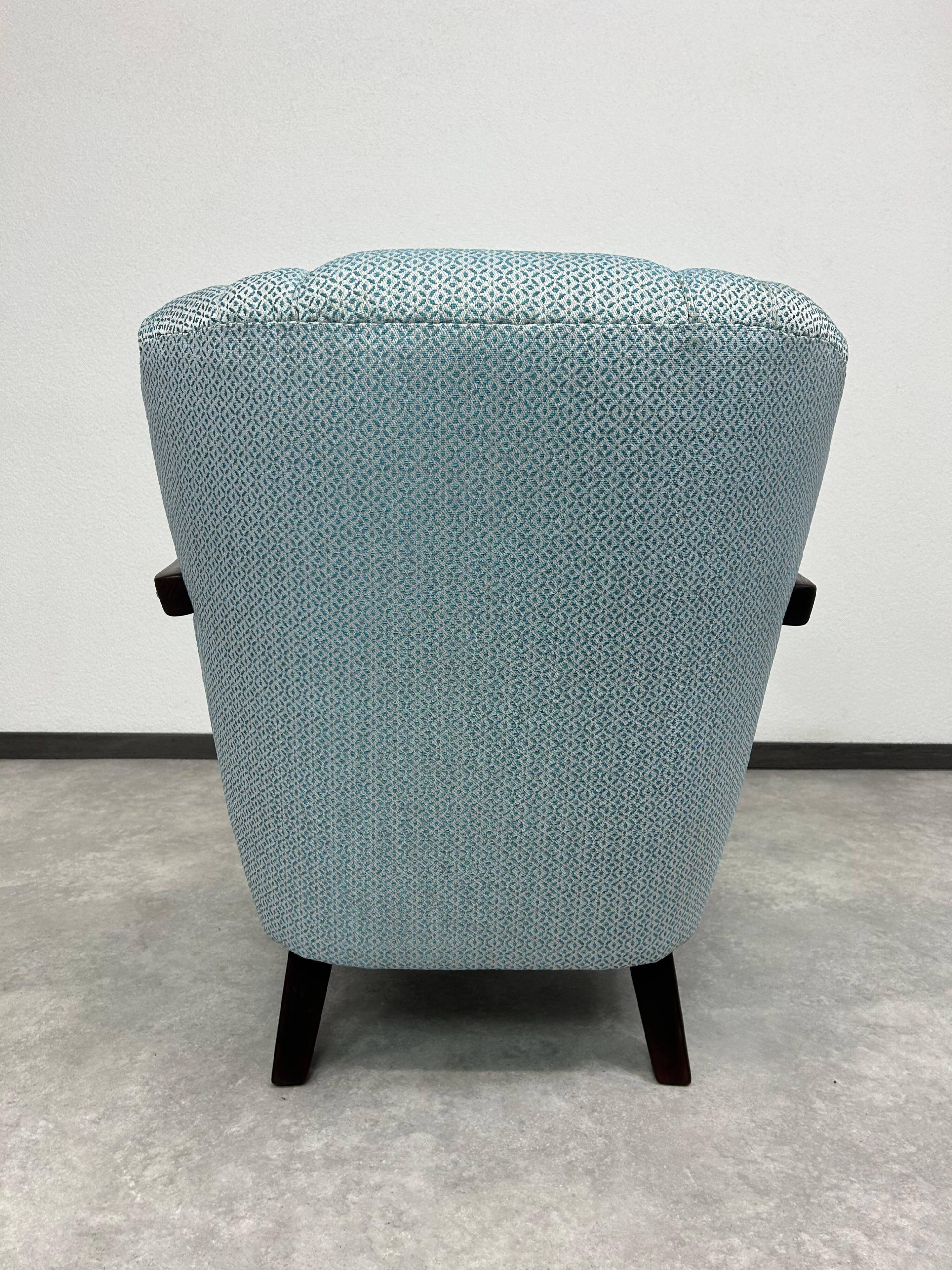 Art Deco blue club chairs