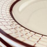 Set of 5 vintage Longchamp earthenware plates - made in France