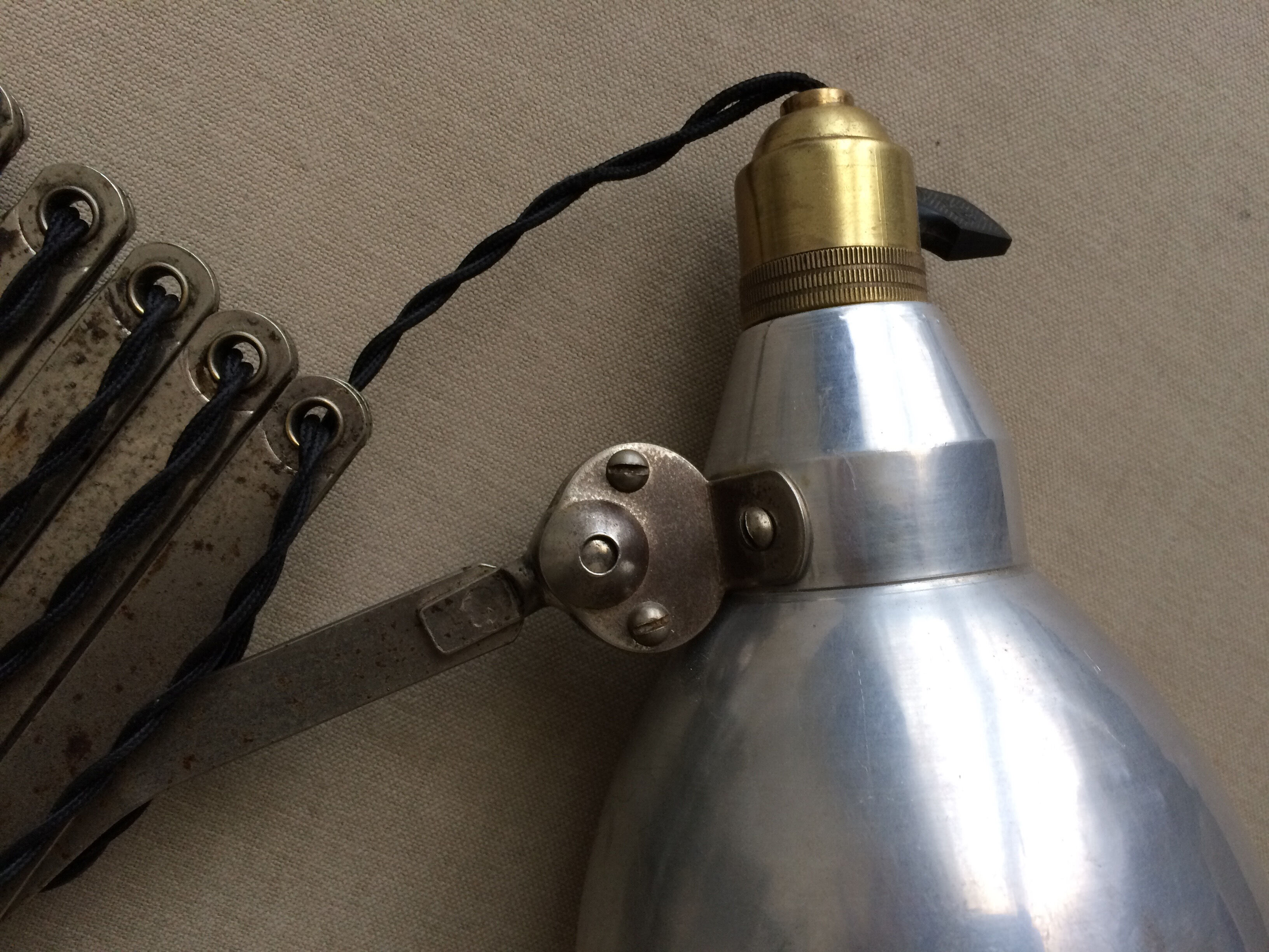 Applique scissors lamp Mazda1940/1950 accordion workshop