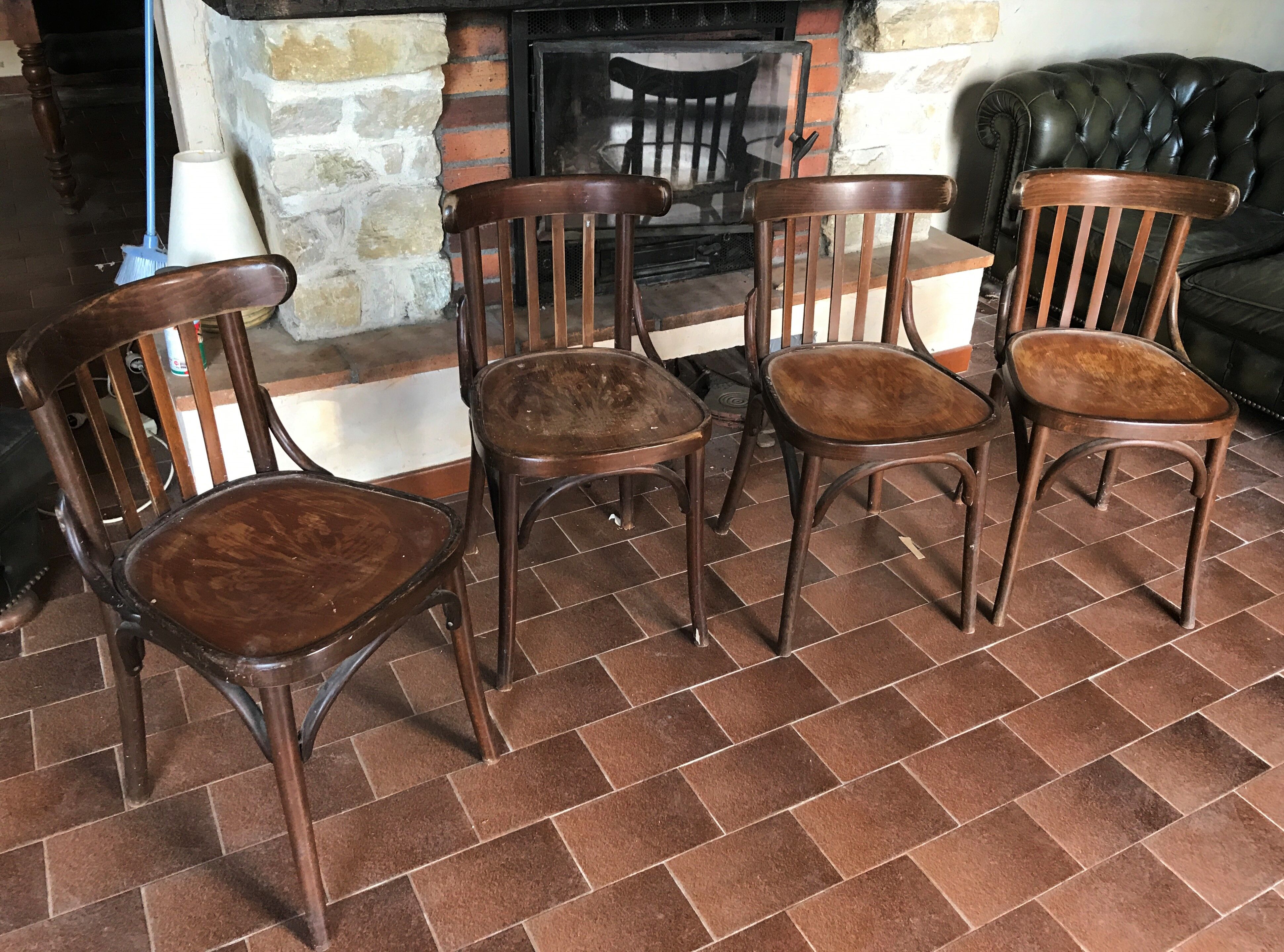 Set of 4 baumann bistro chairs