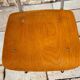 Chaise compas en métal et bois années 1950/60
