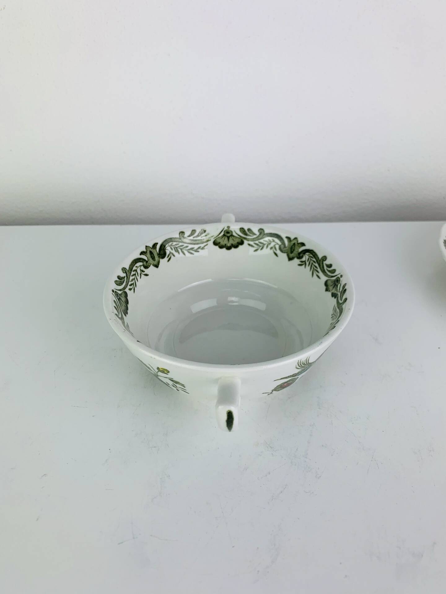 10 tasses à thé/café modèle Windsor par Ridgway, faïence anglaise