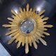 Large witch's eye sun mirror dia 52cm curved vintage 1960