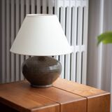 Mouse grey stoneware lamp base, 1960s
