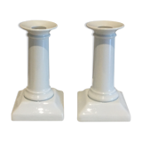Pair of porcelain candlesticks
