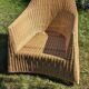 Wicker and rattan rocking chair