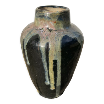 Art Deco stoneware vase signed Jean Pointu, 1920 Saint Amand en Puisaye