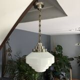 Murano glass and chrome suspension