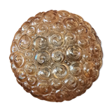 Plafonnier d'Helena Tynell motif escargot verre moulé