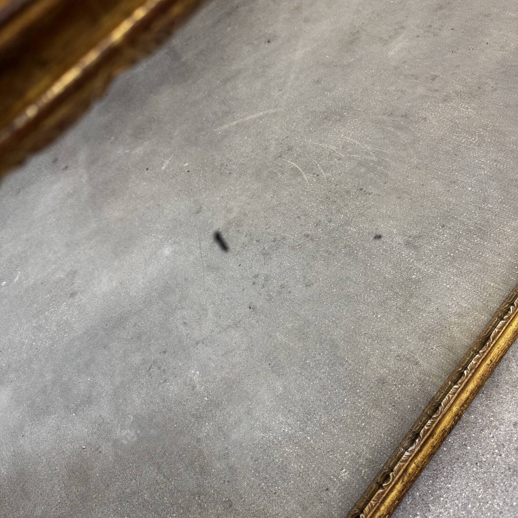 Superb antique mirror with a gilded frame – Maison Lebrun Paris (since 1847)